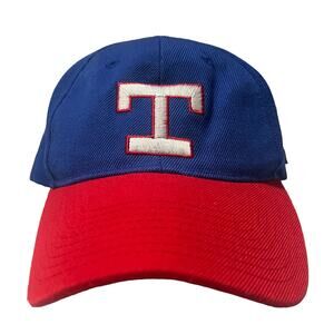 Texas Rangers Hat 40th Anniversary Progressive Baseball Adult Blue Red Ball Cap